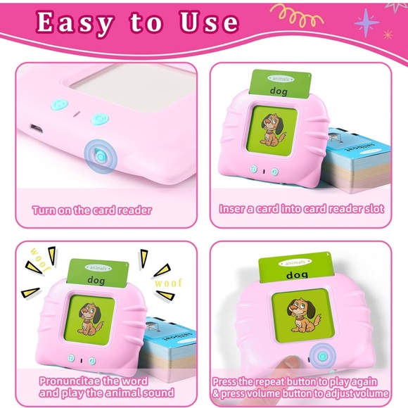 PINK 224 Sight Words Talking Flash Cards - Picture 3 of 15